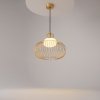 Nowoczesna designerska lampa wisząca owalna metalowa mosiądz Levitation MAYTONI MOD376PL-01G