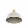 Minimalistyczna lampa wisząca w stylu rustykalnym beżowa z elementem drewnianym CAP BEIGE 5664 TK-Lighting 