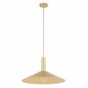 Lampa wisząca zwis pojedynczy talerz Capri S Sigma 41006 złoty jadalniana nad stół