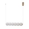 Nowoczesna Dekoracyjna Lampa Wisząca LED W Kolorze Złotym PND-34362-6H-HBR-OPAL ITALUX