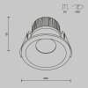 Lampa wbudowana wpuszczana w sufit LED aluminiowa czarna okrągła Zoom MAYTONI DL034-01-06W3K-B