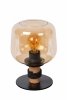Lampka Stołowa Vintage Szklamy Bursztynowy Klosz ILONA 45508/01/62 LUCIDE