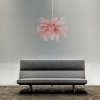 Dekoracyjna nowoczesna różowa lampa wisząca pióra 6 źródeł światła designerska boho kula EMU ST-DN127 pink Step Into Design