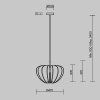  Lampa wisząca designerska nowoczesna aluminium czarna nad stół do jadalni do salonu ozdobna Cambio MAYTONI MOD398PL-01S