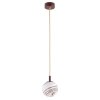 Lampa Wisząca Czekoladowy Brąz Kula Biała Wzór Marmur ALMIROS 8452 ARGON