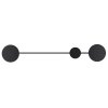 Lampa ścienna kinkiet LED listwa czarna z kołami klasyczna minimalistyczna uniwersalna CLEX MW1133-120 Step Into Design