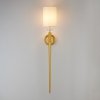 Lampa ścienna kinkiet metalowy złoty elegancki klasyczny minimalistyczny biały klosz DAMA ST-8436 AGB-CE GOLD Step Into Design