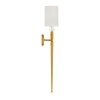 Lampa ścienna kinkiet metalowy złoty elegancki klasyczny minimalistyczny biały klosz DAMA ST-8436 AGB-CE GOLD Step Into Design