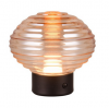 Dekoracyjna Lampka Stołowa LED Bursztynowy Szklany Klosz EARL R57771113 RL