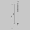 Minimalistyczne oświetlenie zewnętrzne słupek LED grafit aluminium większy Flare MAYTONI O487FL-L3GF3K1