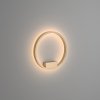 Nowoczesny designerski kinkiet ścienny mosiężny aluminium LED okrąg podświetlający ścianę Rim Maytoni MOD058WL-L25BS3K