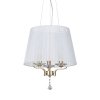 Abażurowa Lampa Wisząca Biała Mosiężna PEGASO SP3 197715 IDEAL LUX