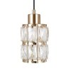 Złota kryształowa lampa wisząca do salonu nad stół glamour Alma Italux PND-40668-3-HBR