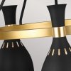 Minimalistyczny Żyrandol Joan FE-JOAN5-MB Czarny / Oksydowany mosiądz Lampa Jadalniana Nad Stół, Do Salonu Feiss