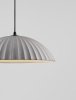 Minimalistyczna lampa wisząca owalna betonowa czarna ozdobne wgłębienia uniwersalna klasyczna możliwość ściemniania GIRONTO LE45303 Luces Exclusivas