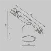 Plafon Sufitowy Szynoprzewodowy Magnetyczny Tuba Czarna ALFA EXILITY TR132-2-7W3K-B MAYTONI