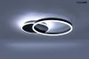 Nowoczesny minimalistyczny plafon sufitowy led  RINGS 2 czarna Moosee na pilota 2500 - 6000 K