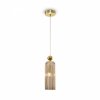 ZŁOTA Lampa Wisząca w Stylu Art Deco Maytoni ANTIC MOD302PL-01CG Zwis Szklany Klosz GLAMOUR