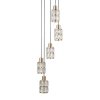 Złota kryształowa lampa wisząca do salonu nad stół glamour Alma Italux PND-40668-5-HBR