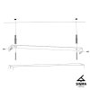 Czarna Lampa Wisząca Minimalistyczna Białe Szklane Klosze TULIA 33490 SIGMA