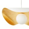 Lampa wisząca ozdobna aluminiowa biała industrialna designerska elegancka mleczny szklany klosz ENZO ST-F22020601-D60 white Step Into Design