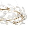 Dekoracyjna nowoczesna biała lampa wisząca ceramiczne listki 8 źródeł światła okrągła designerska boho BOTANIKA XY080P-80 Step Into Design