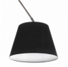 LAMPA SUFITOWA Z WYSIĘGNIKIEM KOLOR SATYNA NIKIEL CZARNY KLOSZ ABAŻUR 30CM AZZARDO ADAM S PENDANT AZ1841+AZ2586 