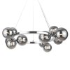 Nowoczesna molekularna lampa wisząca ring szklane przydymione kule chrom regulacja wysokości Dallas MAYTONI MOD545PL-11CH