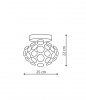 NOWOCZESNT PLAFON SUFITOWY LIGHT PRESTIGE FERRARA LP-17060/1C