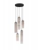 Minimalistyczna lampa wisząca LED szklana tuba kolor mokka uniwersalna klasyczna możliwość ściemniania SARTANO LE45164 Luces Exclusivas