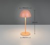 Lampka stołowa nocna LED pomarańczowa półokrągła designerska nowoczesna ściemnialna do pokoju dziecięcego ORTIZ IP44 R55601140 Rl