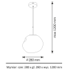 Ozdobna Szklana Lampa Wisząca PARMA 316288 Polux