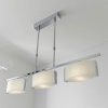 Nowoczesna Lampa Wisząca Chrom Białe Klosze CLEF CLEF-BAR-3CH ENDON