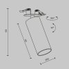 Lampa sufitowa tuba czarna aluminiowa regulowana FOCUS LED MAYTONI C053CL-L12W3K-W-B