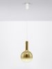 Szklana Lampa Wisząca Minimalistyczna Złoty Szklany Klosz JAVIER LE44483 Luces Exlusivas