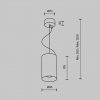 Nowoczesna Lampa Wisząca Tuba biała Efir Maytoni P089PL-25W3K-W