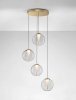 Dekoracyjna złota lampa wisząca LED szklane kule HUALMAY LE44834 Luces Exlusivas