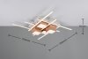 Nowoczesny plafon lampa sufitowa LED brązowa uniwersalna minimalistyczna geometryczna listwy geometryczna ściemnialna ROGER 647810465 Trio