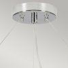 Lampa wisząca 76 cm Pearce 7 źródeł światła polerowany chrom jedwabny abażur minimalistyczna DL-PEARCE30-7LT-IV-PC ELSTEAD LIGHTING