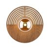 Dekoracyjny nowoczesny drewniany okrągły kinkiet ścienny szklany bursztynowy klosz w stylu boho LUNAR WOOD 11014 TK-Lighting