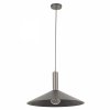 Lampa wisząca zwis pojedynczy płaski talerz Capri S Sigma 41012 srebrna jadalniana nad stół