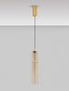 Minimalistyczna lampa wisząca LED szklana tuba kolor złoty uniwersalna klasyczna SARTANO LE45166 Luces Exclusivas
