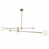 Nowoczesna Designerska Lampa Sufitowa w Stylu Art Deco Cosmo Light CAPE TOWN P04167BR w Kolorze Mosiężnym