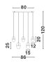 Nowoczesna Złota Lampa Wisząca LED ARENA LE44332 LUCES EXCLUSIVAS