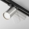 Lampa szynowa minimalistyczna nowoczesna regulowana tuba aluminium czarno-srebrna Focus S MAYTONI TR020-1-U-GU10-BS