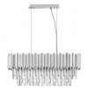 Kryształowa Srebrna Lampa Wisząca Glamour ACATEN LE43576 LUCES EXCLUSIVAS
