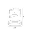 Moduł Led oprawy wpuszczane czarny aluminiowy Spilio HM190 3000K MAXLIGHT 