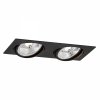 Nowoczesna minimalistyczna lampa sufitowa wpuszczana oprawa podtynkowa oczko podwójne czarny OLIMP PLUS 1047 Argon