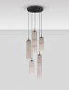 Minimalistyczna lampa wisząca LED szklana tuba kolor mokka uniwersalna klasyczna możliwość ściemniania SARTANO LE45164 Luces Exclusivas