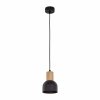 Rustykalna lampa wisząca czarna z elementem drewnianym CAIRO 4894 TK-Lighting pojedyncza nowoczesna minimalistyczna